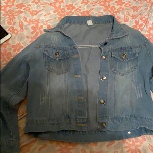 light wash jean jacket.
